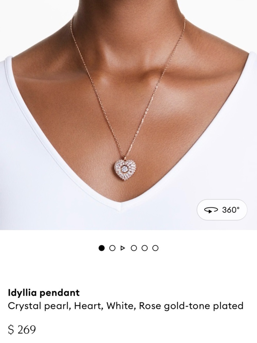 Swarovski Heart Pendant Necklace